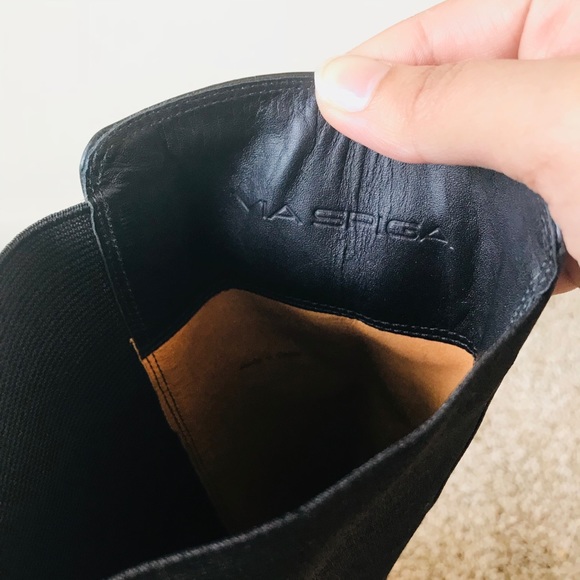 Via Spiga Black Leather Boots Size 5M - Picture 6 of 8